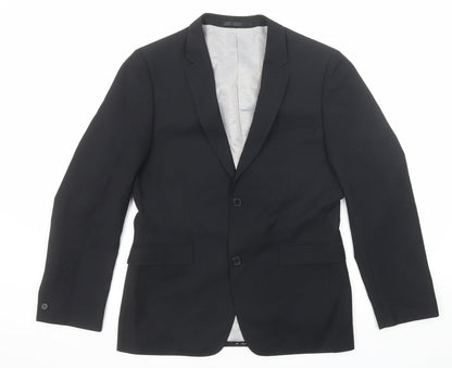 Mens UK Size 38 Ventuno 21 Regular Black Suit Jacket