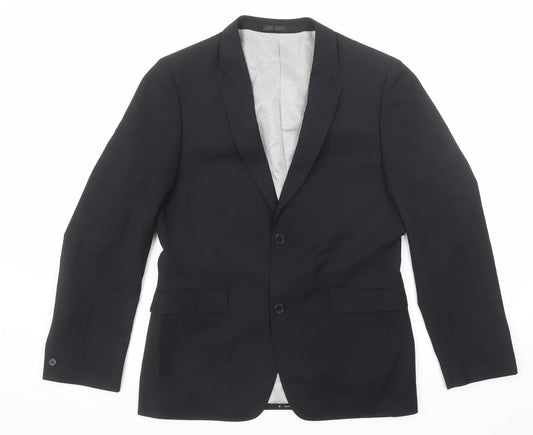 Mens UK Size 38 Ventuno 21 Regular Black Suit Jacket