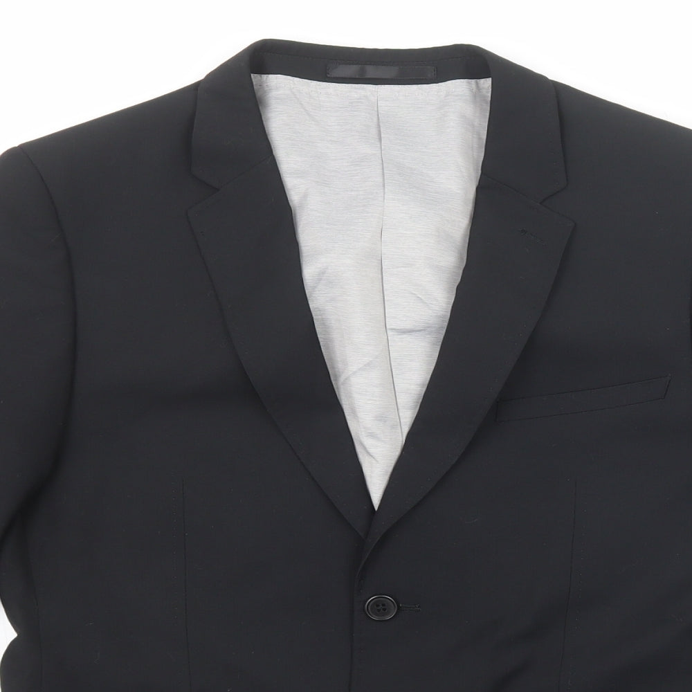 Mens UK Size 38 Ventuno 21 Regular Black Suit Jacket