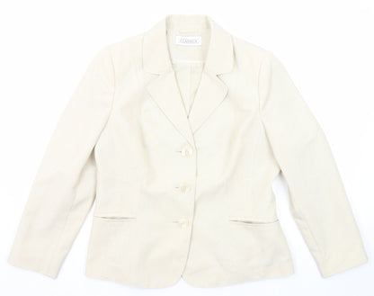 BHS Womens Beige Polyester Jacket Blazer Size 14