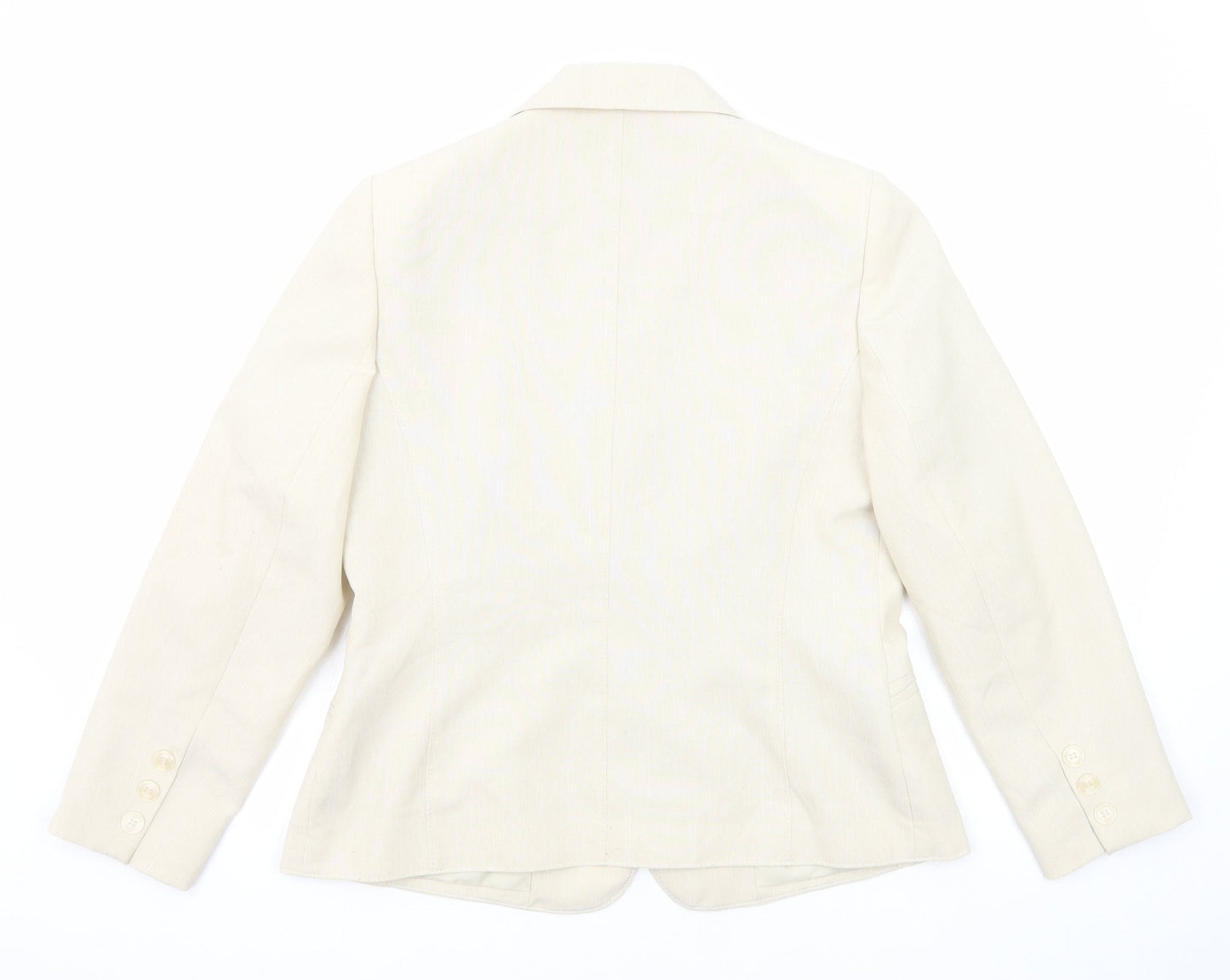 BHS Womens Beige Polyester Jacket Blazer Size 14