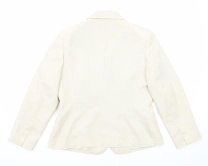 BHS Womens Beige Polyester Jacket Blazer Size 14