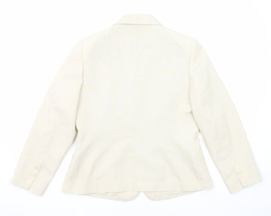 BHS Womens Beige Polyester Jacket Blazer Size 14