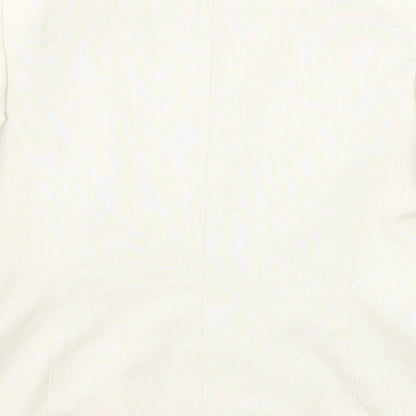 BHS Womens Beige Polyester Jacket Blazer Size 14