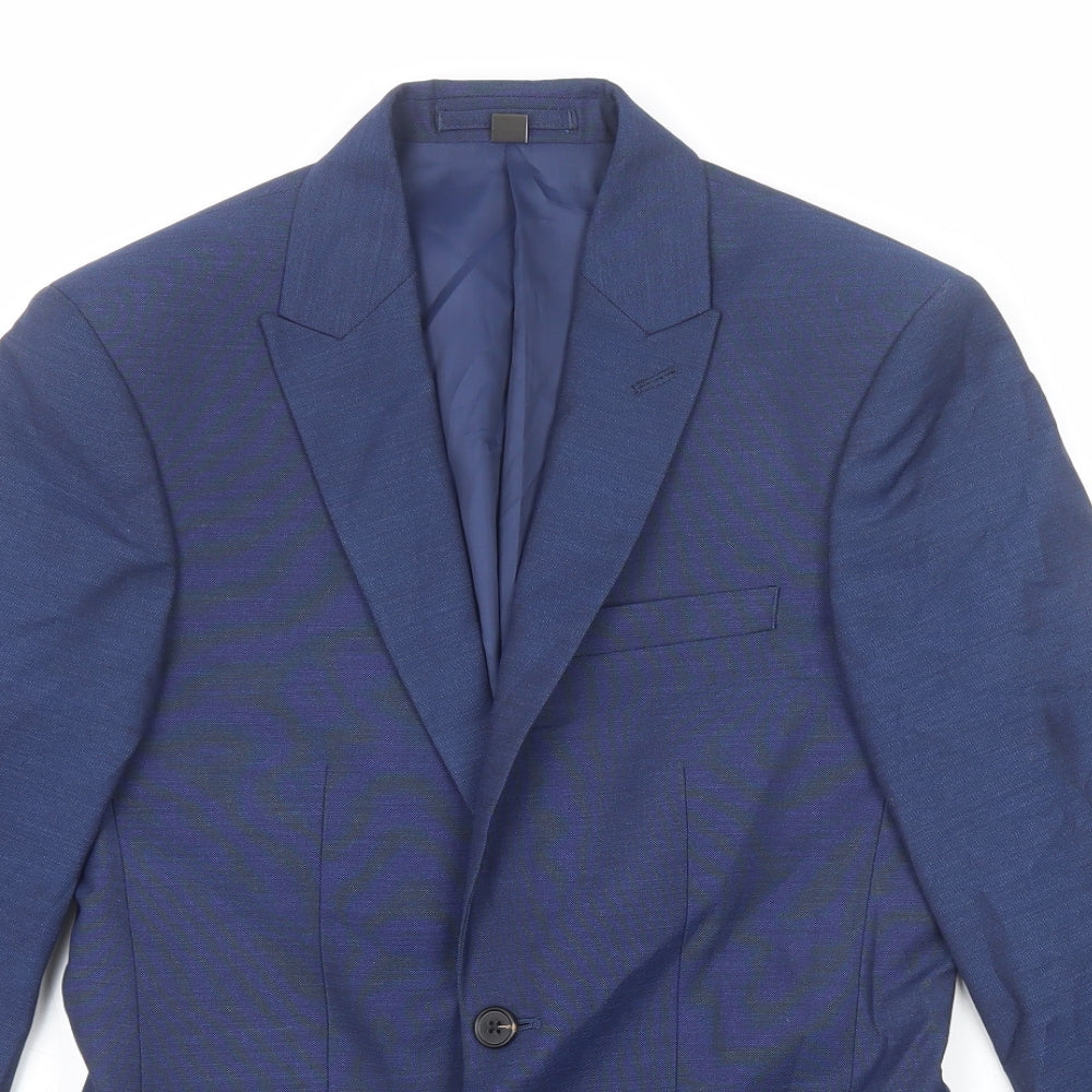 Mens UK Size 34 Marks and Spencer Regular Blue Suit Jacket