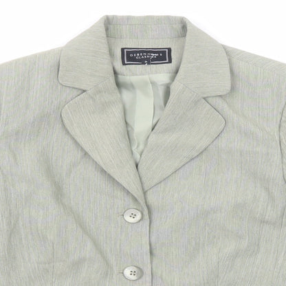 Debenhams Womens Green Polyester Jacket Blazer Size 10