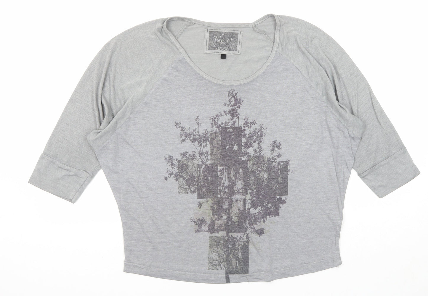 Womens UK Size 10 NEXT Grey Basic T-Shirt