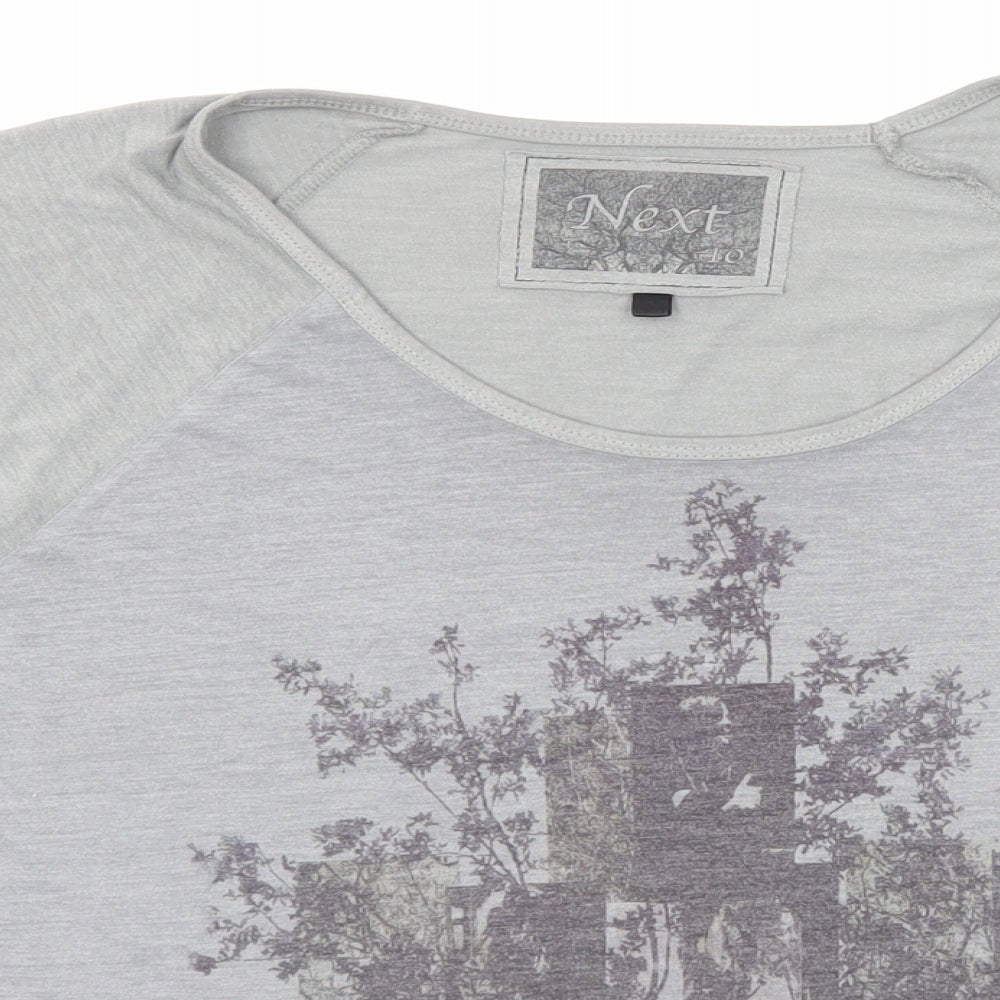 Womens UK Size 10 NEXT Grey Basic T-Shirt