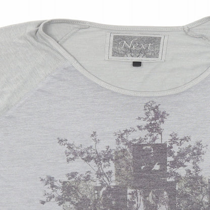 Womens UK Size 10 NEXT Grey Basic T-Shirt