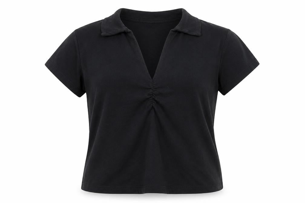 Womens UK Size M M&Co Black Basic Polo