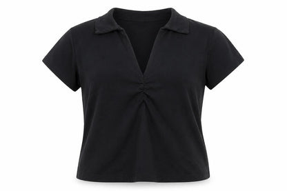 Womens UK Size M M&Co Black Basic Polo