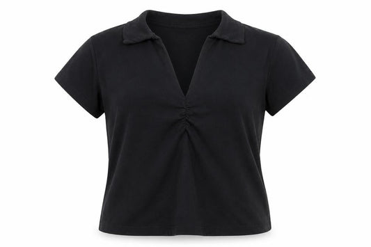Womens UK Size M M&Co Black Basic Polo