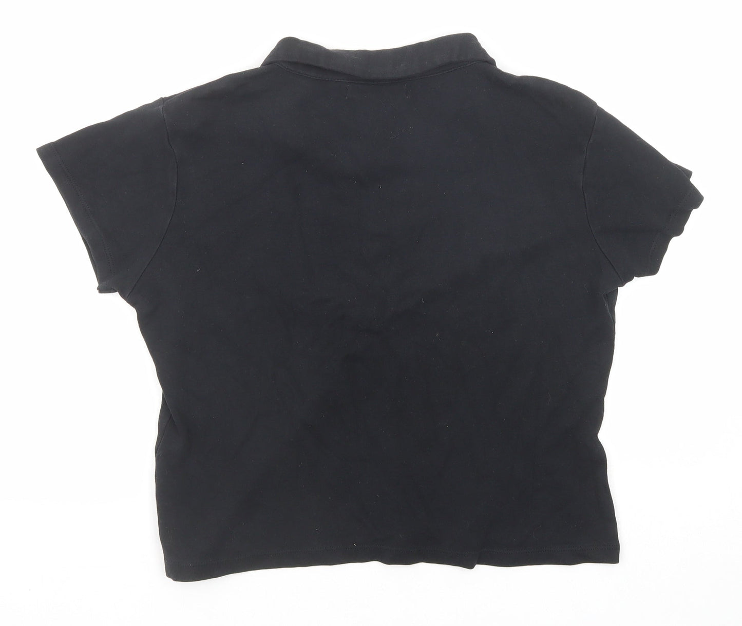 Womens UK Size M M&Co Black Basic Polo