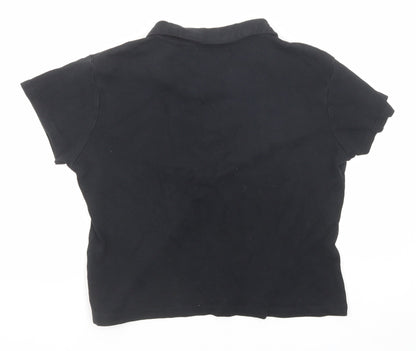 Womens UK Size M M&Co Black Basic Polo