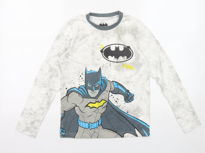 Batman Boys Multicoloured Cotton Basic T-Shirt Size 9-10 Years Round Neck Pullover
