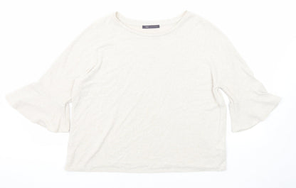 Womens UK Size 14 Marks and Spencer Beige Pullover Jumper