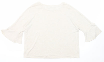Womens UK Size 14 Marks and Spencer Beige Pullover Jumper