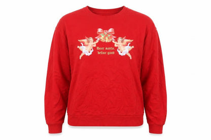 Womens UK Size M Divided by H&M Red Pullover Sweatshirt