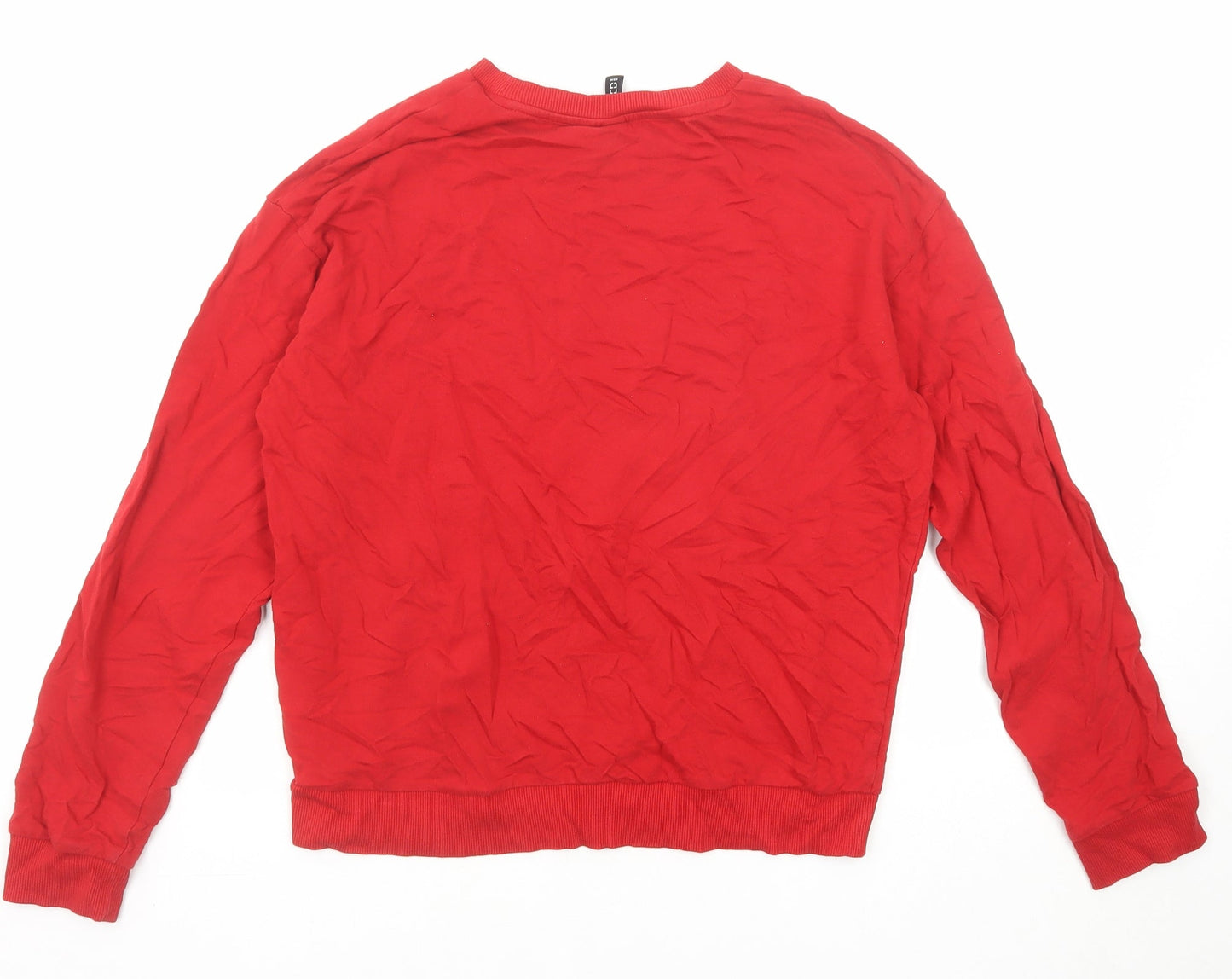 Womens UK Size M Divided by H&M Red Pullover Sweatshirt