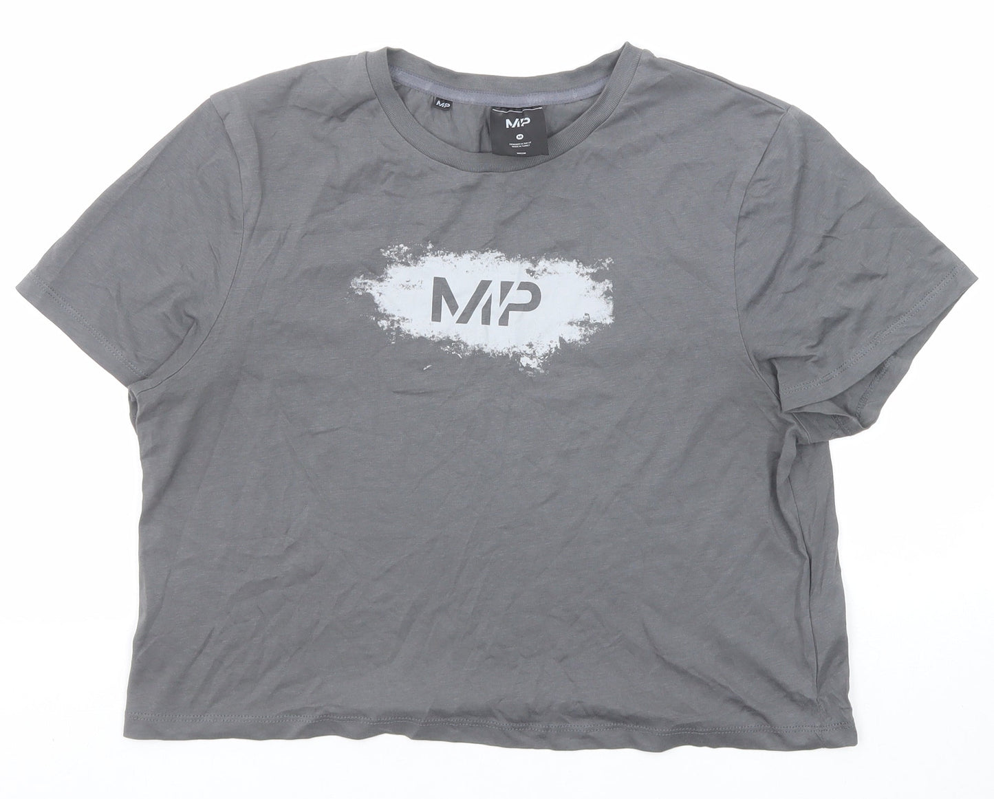 Womens UK Size M MP Grey Basic T-Shirt