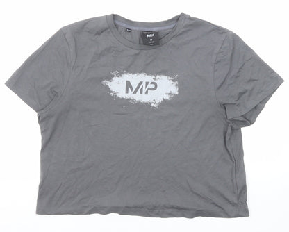 Womens UK Size M MP Grey Basic T-Shirt