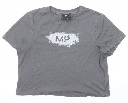 Womens UK Size M MP Grey Basic T-Shirt