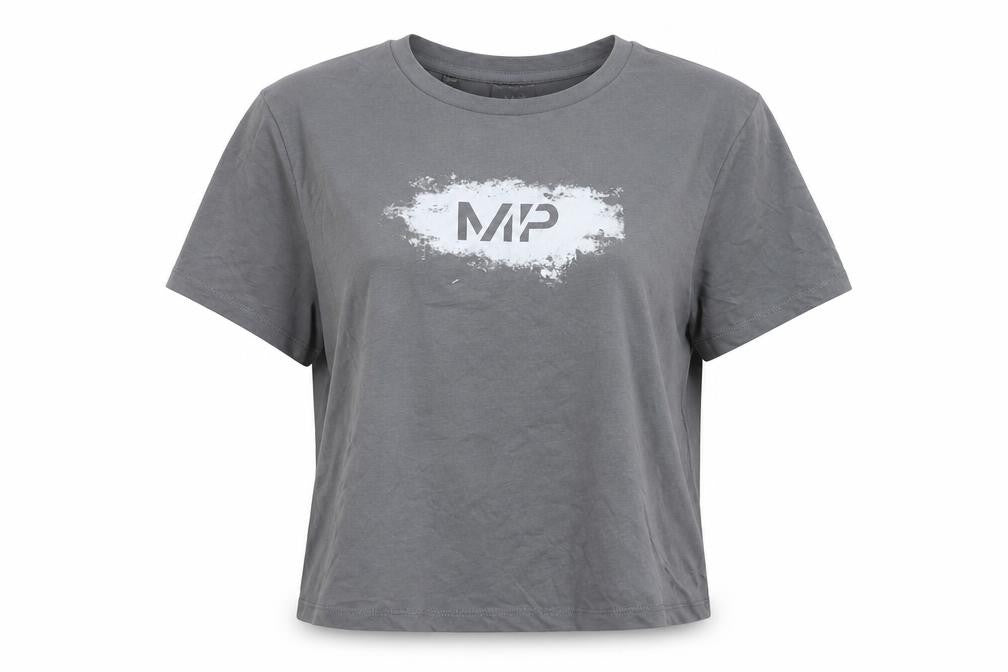 Womens UK Size M MP Grey Basic T-Shirt