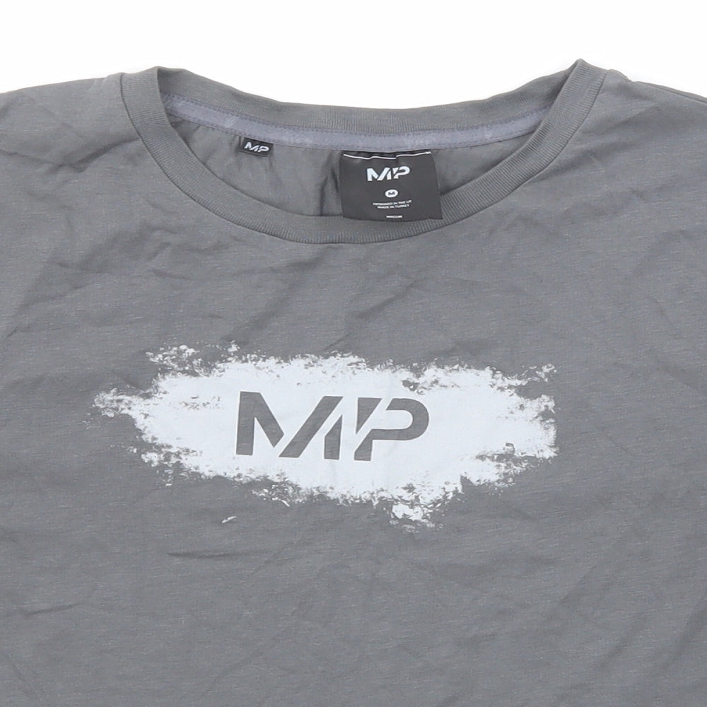 Womens UK Size M MP Grey Basic T-Shirt