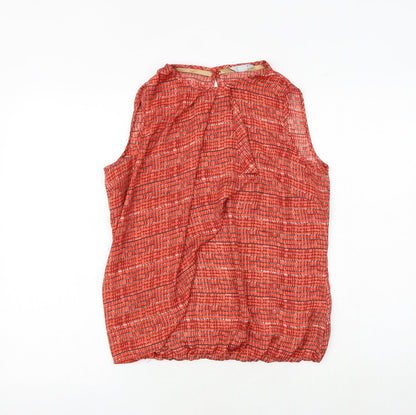 Womens UK Size 12 Per Una Red Basic Blouse