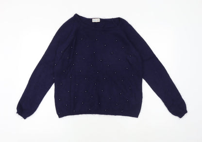 Womens UK Size 10 Marks and Spencer Blue Pullover Jumper