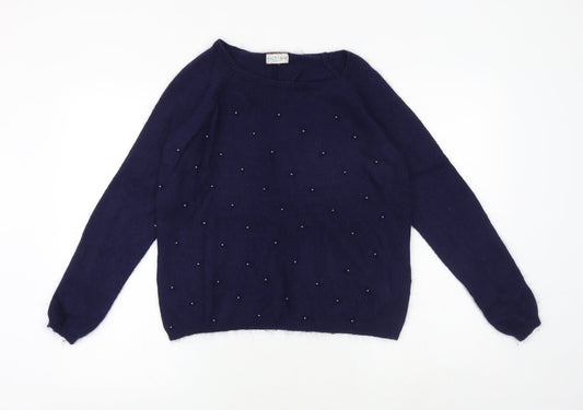 Womens UK Size 10 Marks and Spencer Blue Pullover Jumper