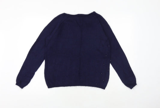 Womens UK Size 10 Marks and Spencer Blue Pullover Jumper