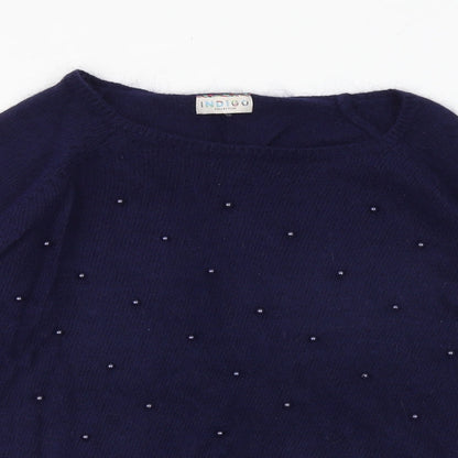 Womens UK Size 10 Marks and Spencer Blue Pullover Jumper