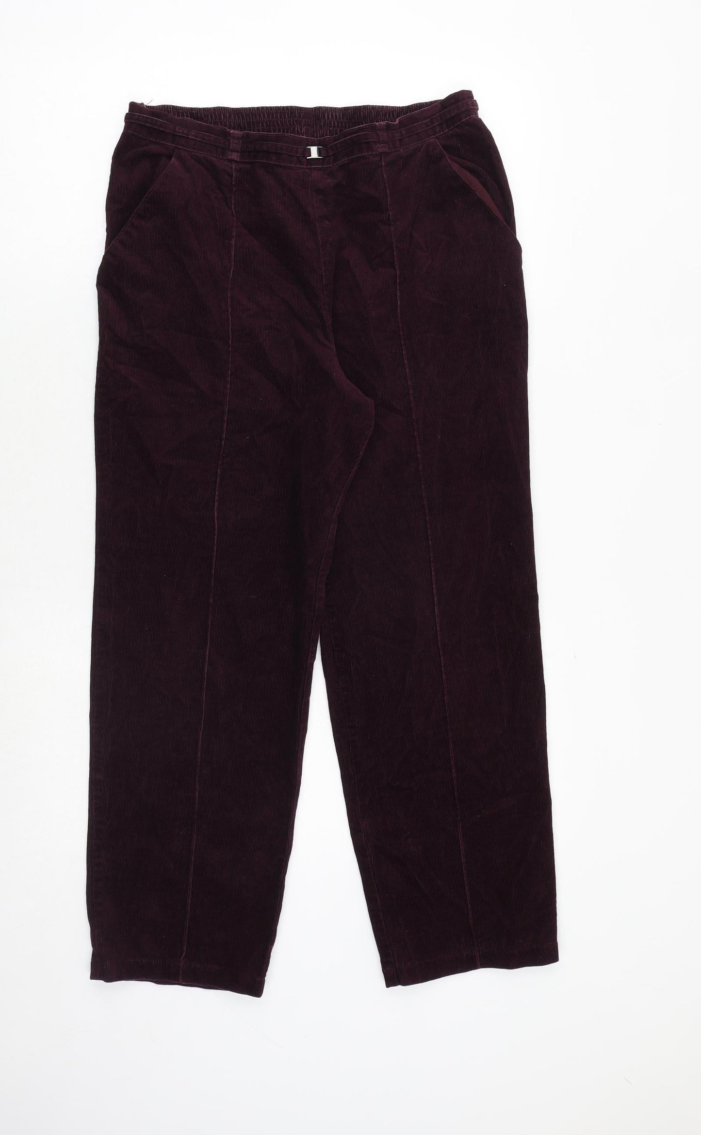 Womens UK Size 10 Marks and Spencer Regular Fit  Purple Trousers