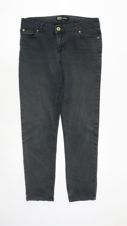 Denim 24/7 Womens Grey Polyester Skinny Jeans Size 32 in Regular Zip