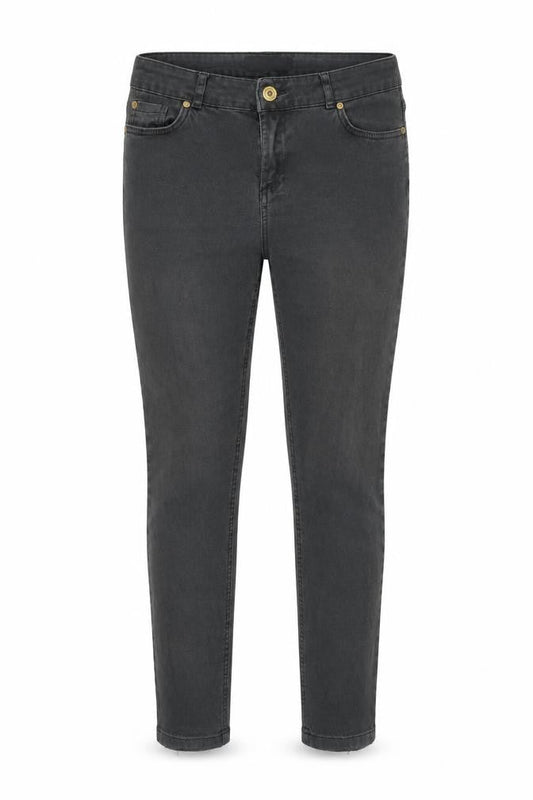 Front view of Denim 24/7 women’s grey polyester skinny jeans, size UK 32, in regular zip