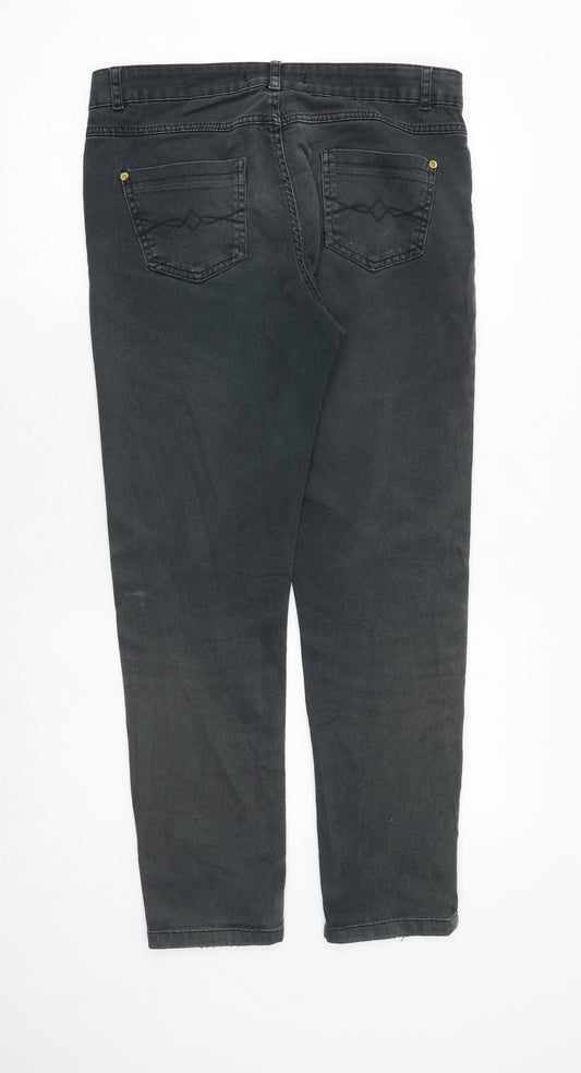 Denim 24/7 Womens Grey Polyester Skinny Jeans Size 32 in Regular Zip