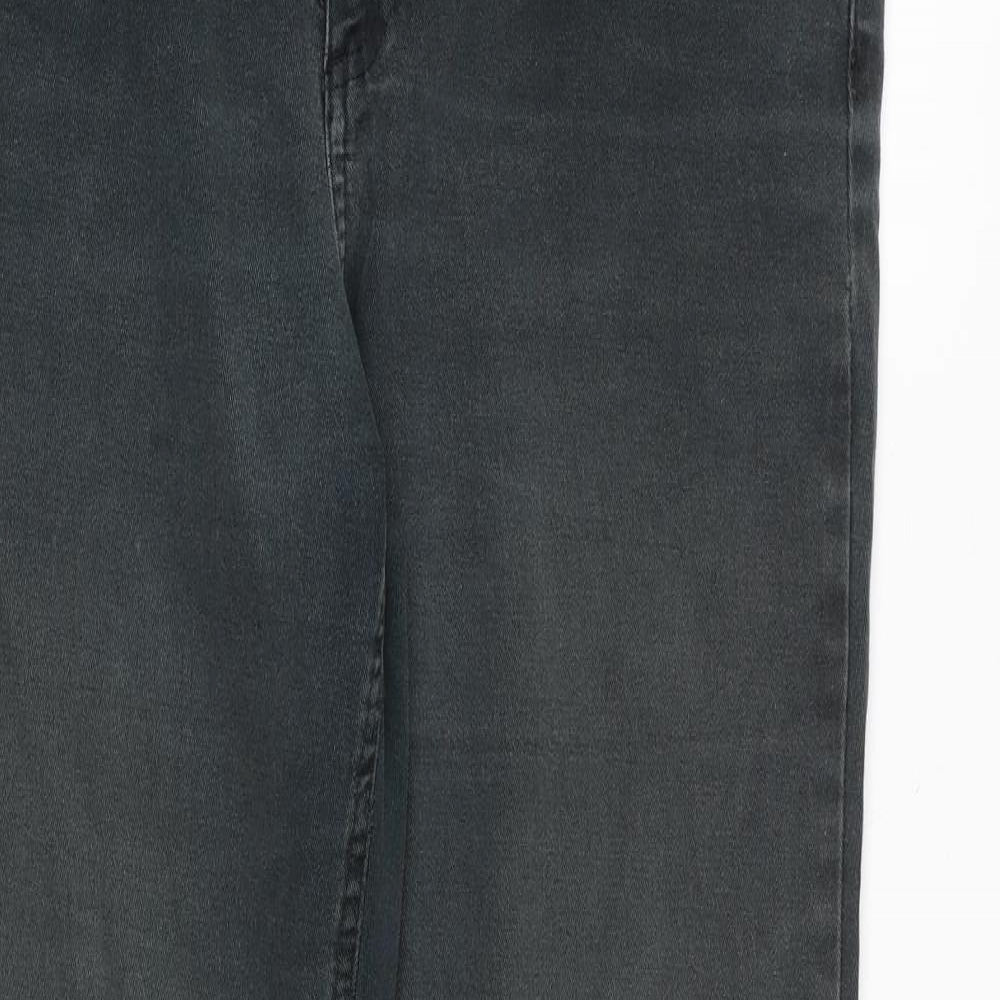 Denim 24/7 Womens Grey Polyester Skinny Jeans Size 32 in Regular Zip