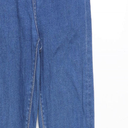 Topshop Womens Blue Cotton Skinny Jeans Size 26 in Regular Zip
