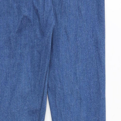 Topshop Womens Blue Cotton Skinny Jeans Size 26 in Regular Zip