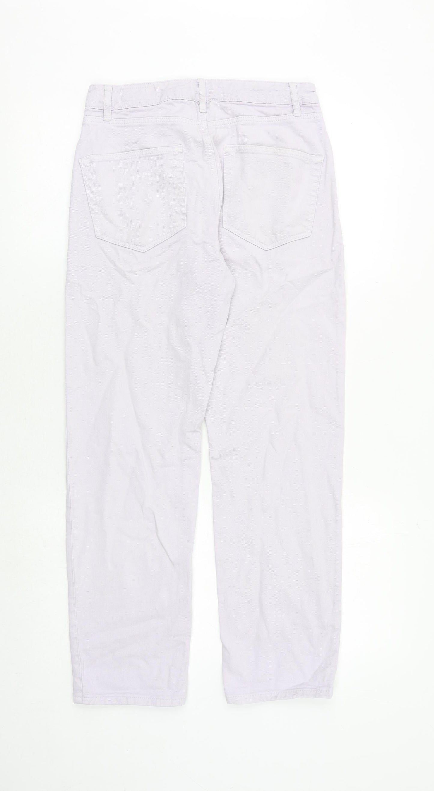 ASOS Womens Purple Cotton Straight Jeans Size 28 in Regular Zip
