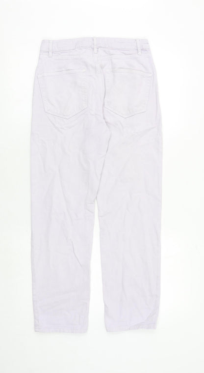 ASOS Womens Purple Cotton Straight Jeans Size 28 in Regular Zip