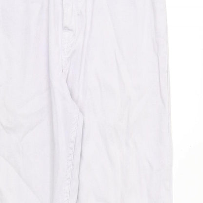 ASOS Womens Purple Cotton Straight Jeans Size 28 in Regular Zip