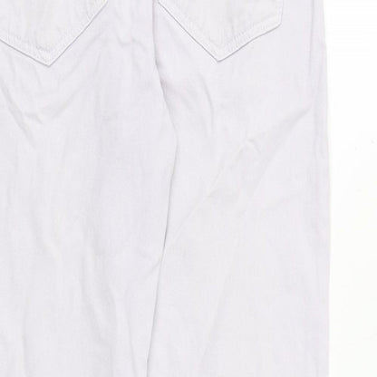 ASOS Womens Purple Cotton Straight Jeans Size 28 in Regular Zip