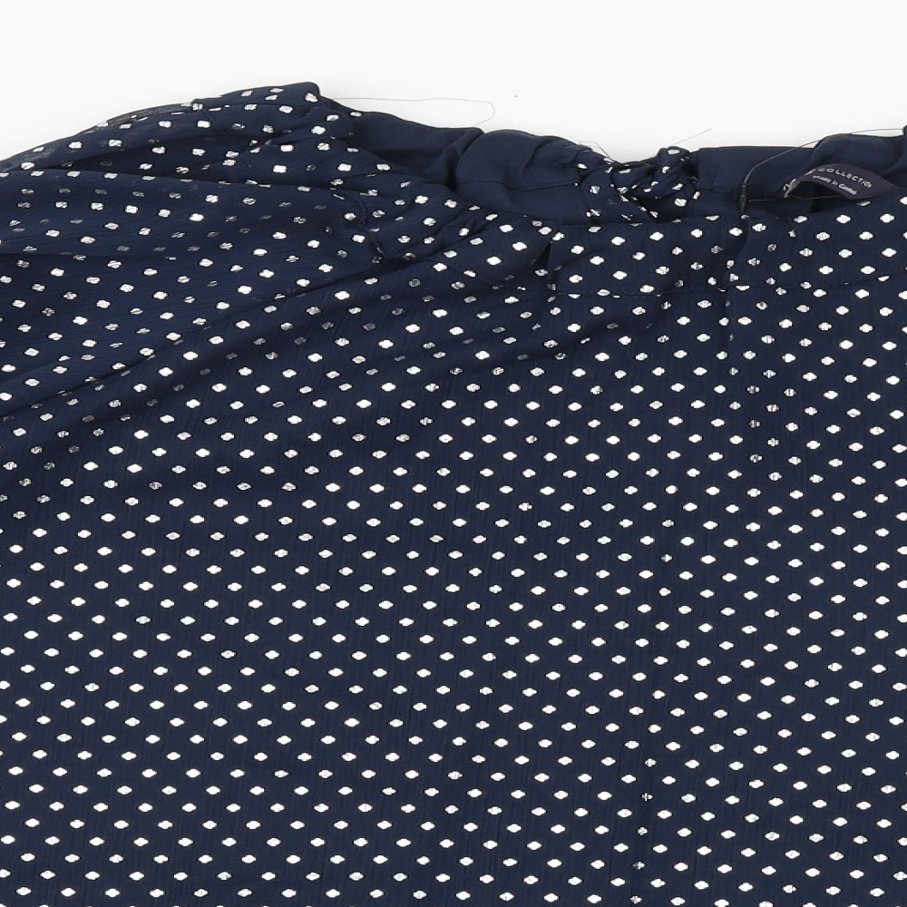 Womens UK Size 14 Marks and Spencer Blue Basic Blouse