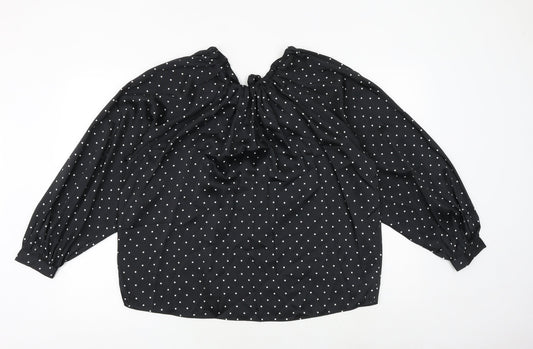 Womens UK Size 10 Marks and Spencer Black Basic Blouse