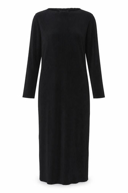 Marks and Spencer Womens Black Polyester Sheath Size 10 Boat Neck Pullover - Ribbed