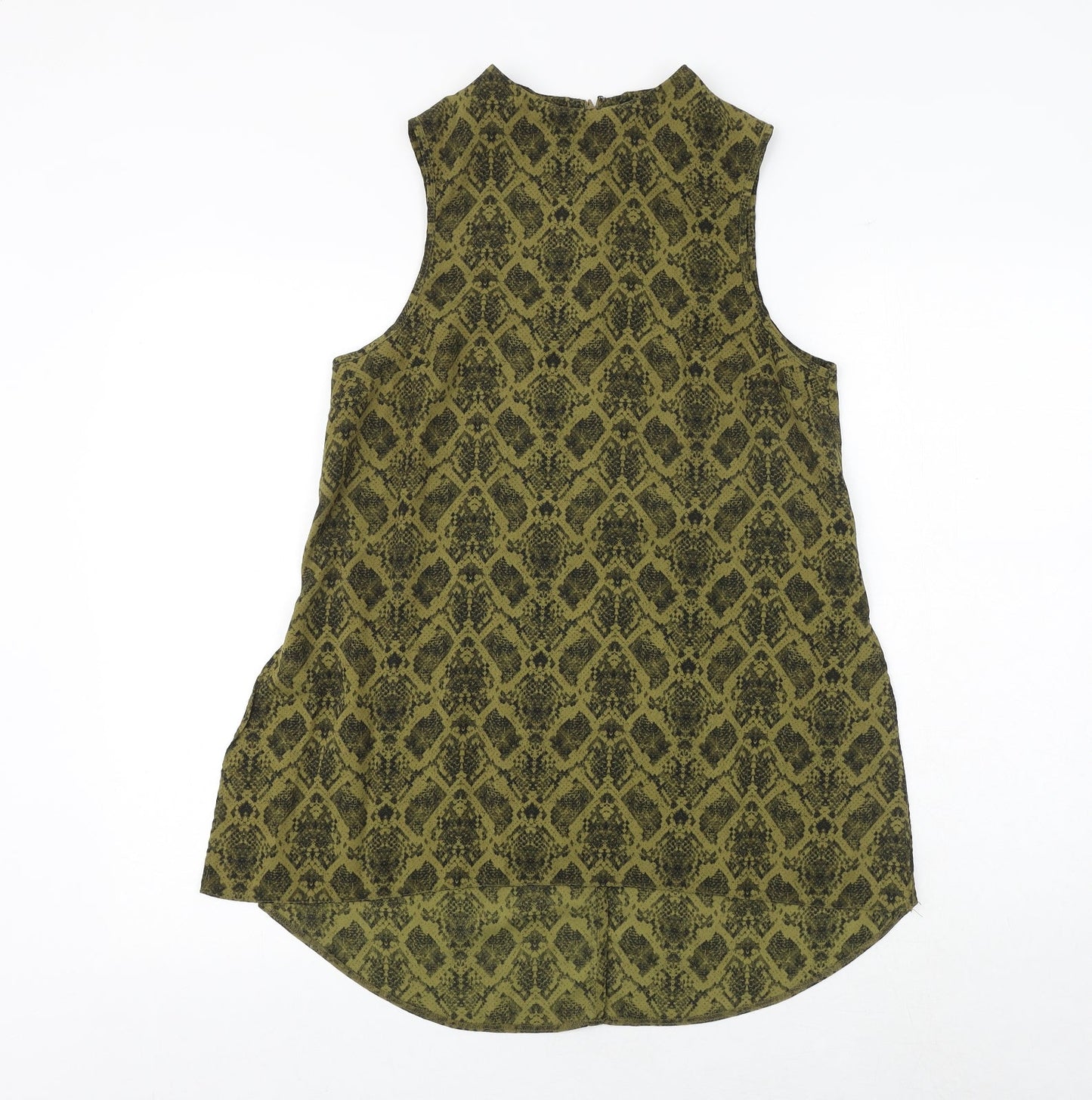 Womens UK Size 8 Topshop Yellow Basic Tank