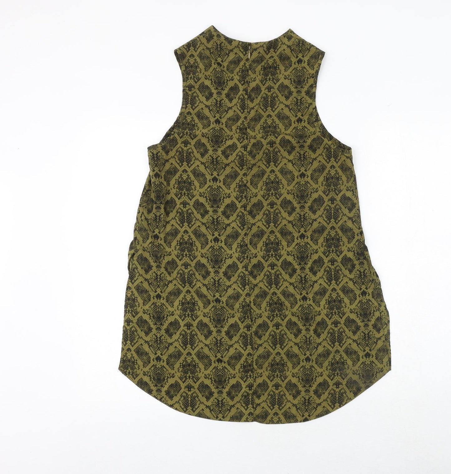 Womens UK Size 8 Topshop Yellow Basic Tank