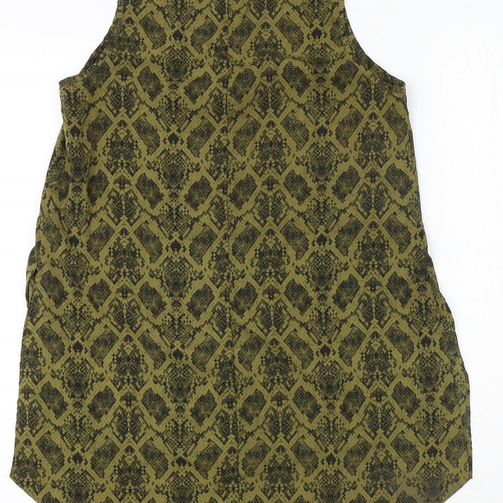 Womens UK Size 8 Topshop Yellow Basic Tank